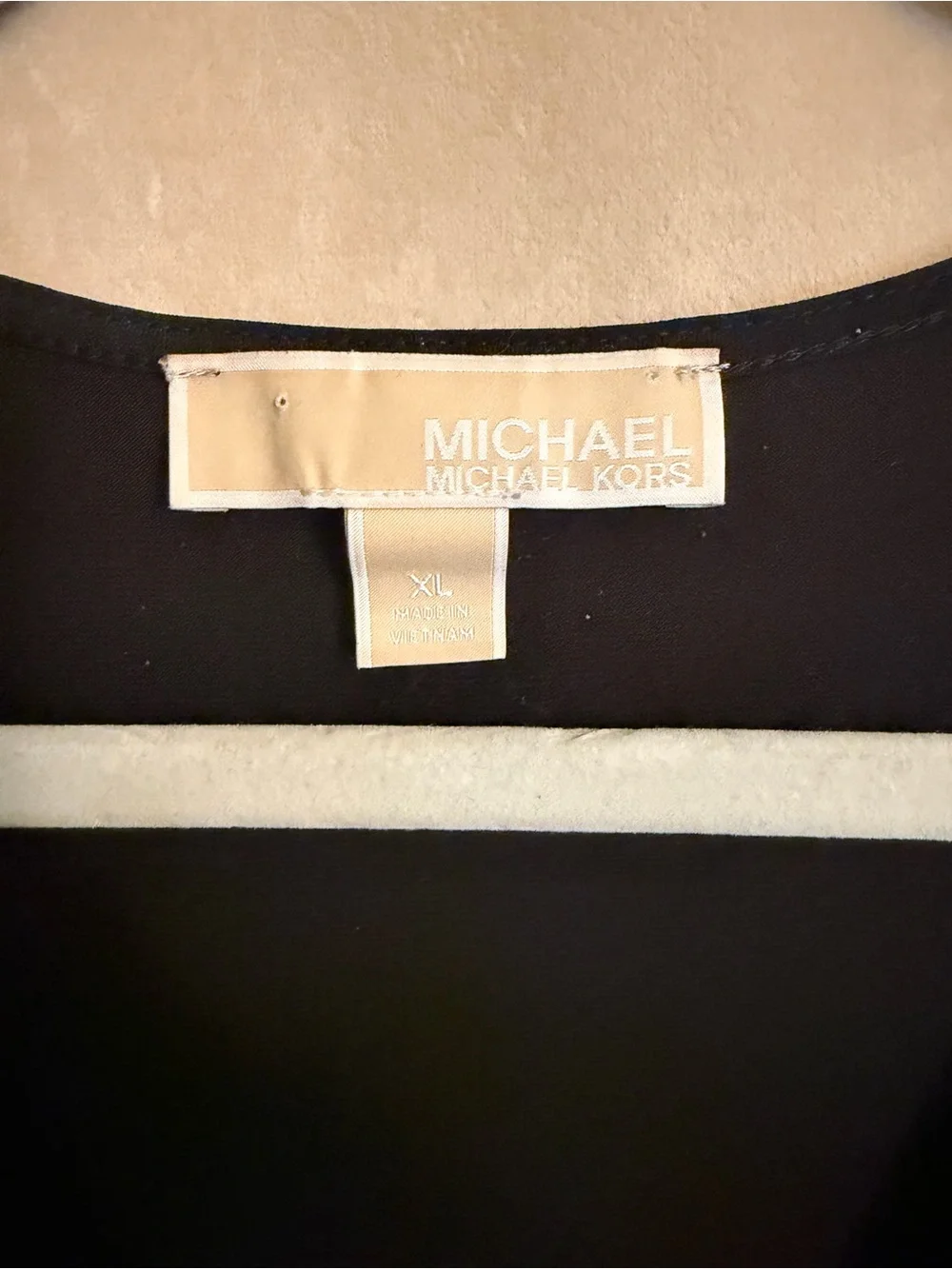 Michael Kors Black Wrap Tunic with Grommet Shoulder Detail